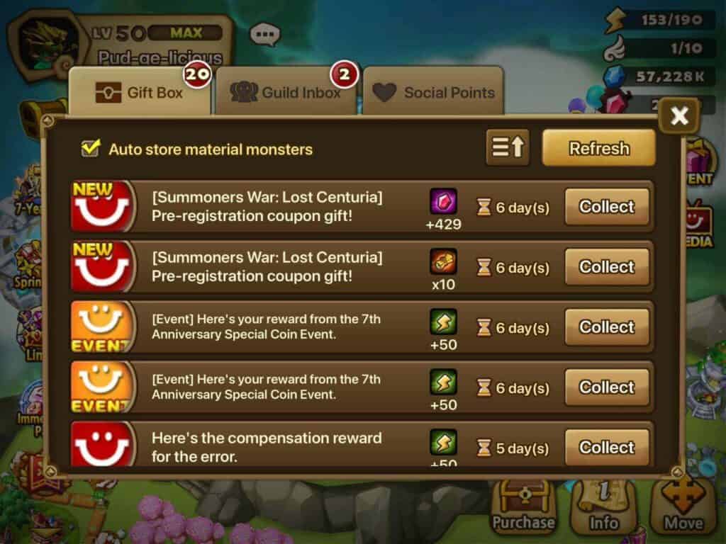 Redeem Summoners War Lost Centuria Codes