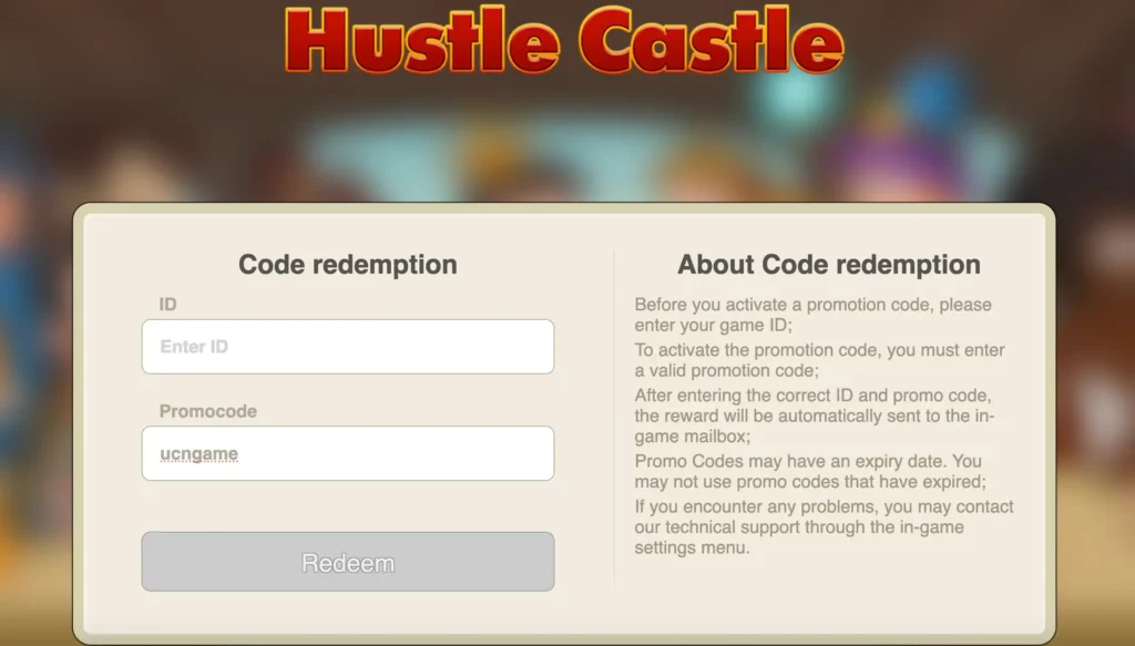 Redeem Hustle Castle Codes